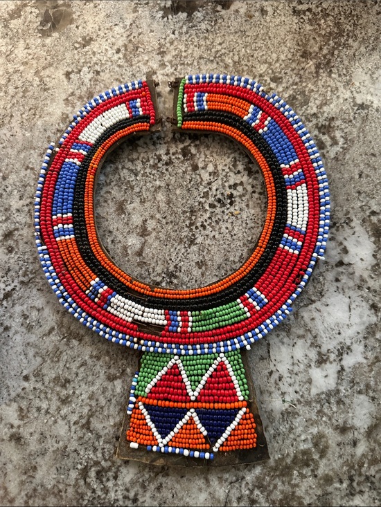 Jewelry - Hand Made African Beaded Necklace by Masai Tribe